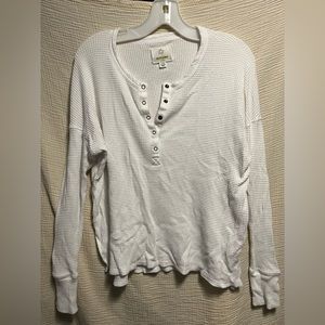 Waffle Knit Long Sleeve Shirt